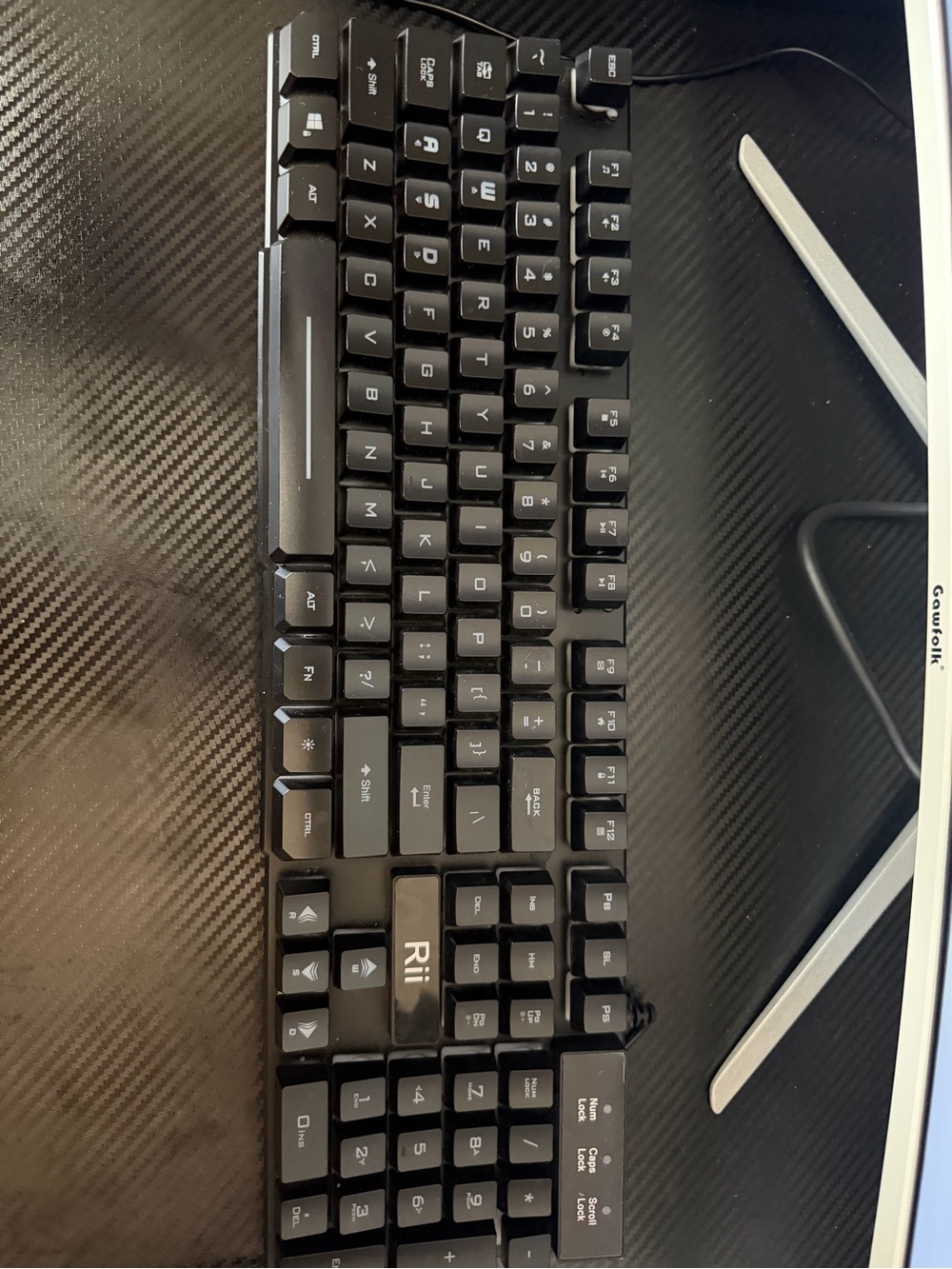 Black Wired Mechanical-Style USB Keyboard